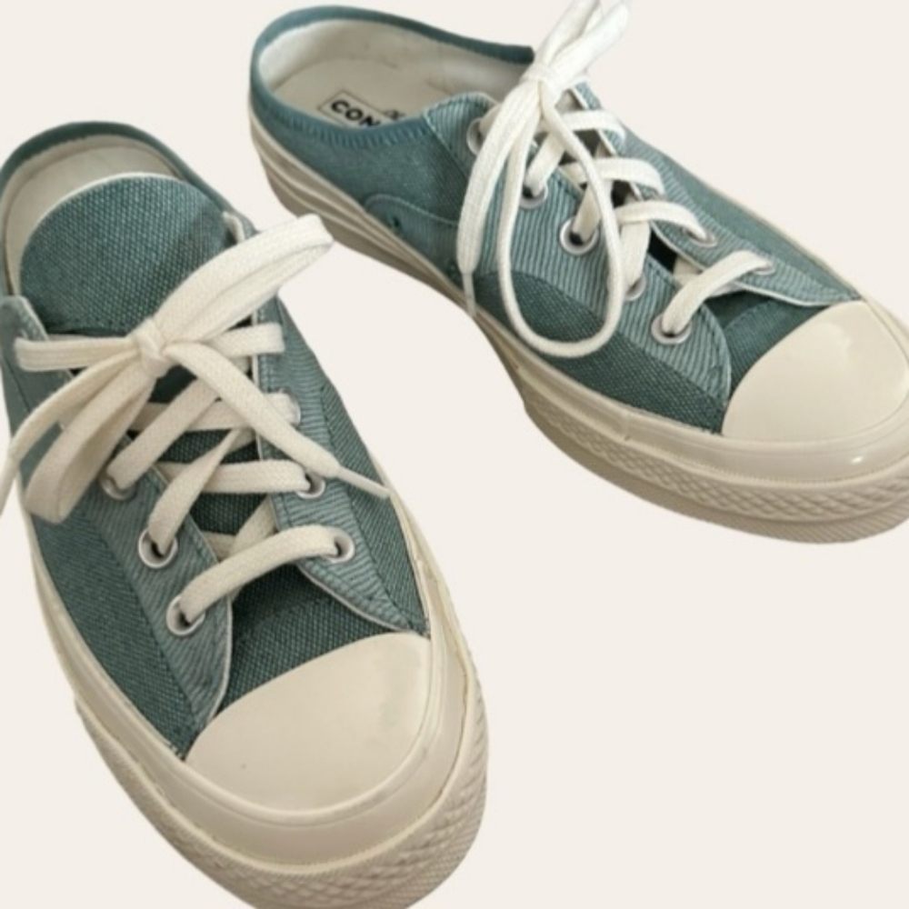 Converse Blue/Green Slide / Slip On Shoes